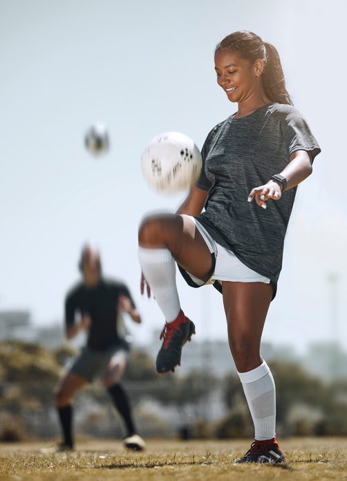 Voetbalwedstrijd meisjes 